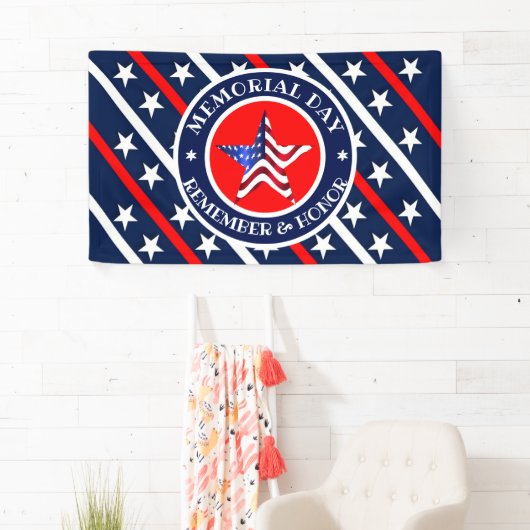 Memorial Day Stars and Stripes America Flag  Spandoek (Insitu)
