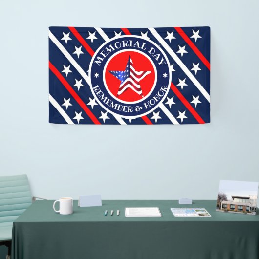 Memorial Day Stars and Stripes America Flag  Spandoek (Beurs)