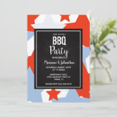 Memorial Day Stars Cook Out Party Grill Kaart (Staand voorkant)