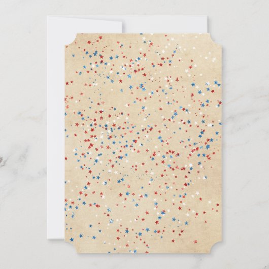 Memorial Day Sterren String Lights BBQ Kaart (Achterkant)
