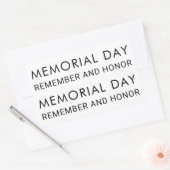 Memorial Day Stijlvol Lettertype Rechthoekige Sticker (Envelop)