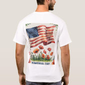Memorial Day T-Shirt Patriottische Vlag van de Ver (Achterkant)