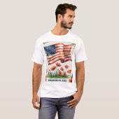 Memorial Day T-Shirt Patriottische Vlag van de Ver (Voorkant volledig)