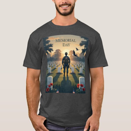 Memorial Day Tribute Artwork - Eerbetoon aan Ameri T-shirt (Voorkant)