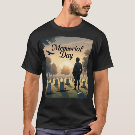 Memorial Day Tribute Artwork - Eerbetoon aan Ameri T-shirt (Voorkant)