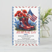 Memorial Day Tribute Party Uitnodiging (Staand voorkant)