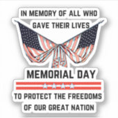Memorial Day Tribution Sticker (Voorkant)