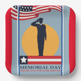 Memorial Day  Typografie Patriottische Cool Papieren Bordje