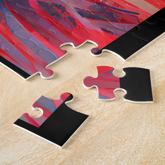 Memorial Day US vlag abstracte digitale kunst 4 ju Legpuzzel (Zijkant)