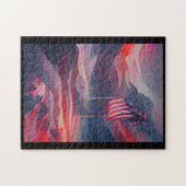 Memorial Day US vlag abstracte digitale kunst 4 ju Legpuzzel (Horizontaal)