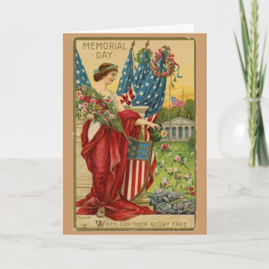 Memorial Day USA  ART rood wit blauw Kaart (Voorkant)