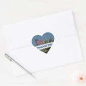 Memorial Day USA Vlag Palm Tree Hart Sticker (Envelop)