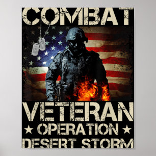 Memorial Day Veterans Day Desert Storm Military So Poster