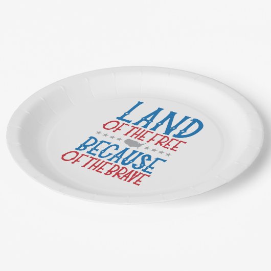 Memorial Day Veteran's Day Patriotic Papieren Bordje (Gekanteld)