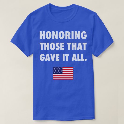 Memorial Day Veterans T-shirt (Design voorkant)