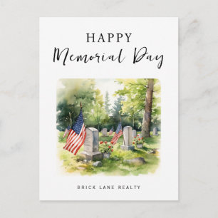 Memorial Day Watercolor Business Promotional Feestdagenkaart