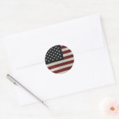 Memorial Day Waterverf Amerikaanse vlag Ronde Sticker (Envelop)