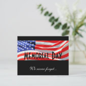 Memorial Day, We Never Forget, Amerikaanse vlag, K Briefkaart (Staand voorkant)