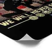 Memorial Day We zullen nooit veteranenovers verget Poster (Hoek)