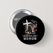 Memorial Day We zullen nooit veteranenovers verget Ronde Button 5,7 Cm (Voorkant /achterkant)