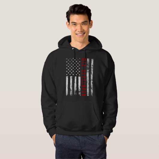 Memorial Day web developer usa flag Hoodie (Voorkant volledig)