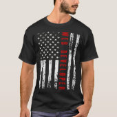 Memorial Day web developer usa flag T-shirt (Voorkant)