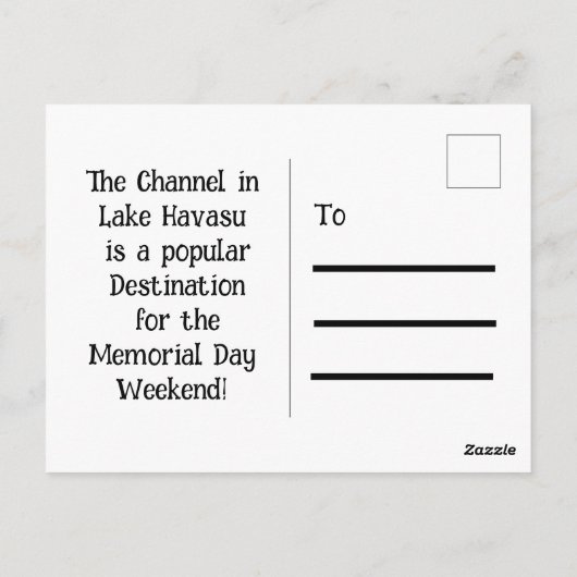 Memorial Day Weekend in Lake Havasu Briefkaart (Achterkant)