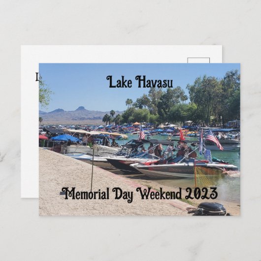 Memorial Day Weekend in Lake Havasu Feestdagenkaart (Voorkant / Achterkant)