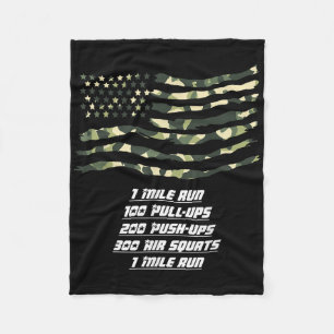 Memorial Day Workout Verenigde Staten Vlag Memoria Fleece Deken