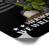 Memorial Day zal nooit vergeten Amerikaanse vetera Poster (Hoek)