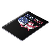Memorial Days Proud America Flag herinnert zich Notitieboek (Linkerzijde)