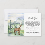 Memorial Deer Woodland Funeral Sympathie Bedankkaart (Voorkant)