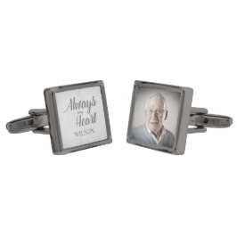 Memorial Design to Remember a Loved Man Verbronsde Manchetknopen