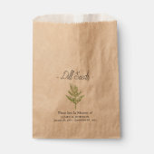 Memorial Dill Seed begrafenis Bedankzakje (Voorkant)