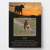 Memorial Dog Custom Foto met Spiritueel gedicht Fotoplaat (voorkant)