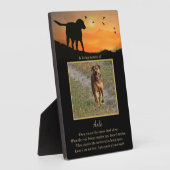 Memorial Dog Custom Foto met Spiritueel gedicht Fotoplaat (Zijkant)