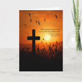 Memorial Donation Bedankt Sunset Cross Kaart (Voorkant)