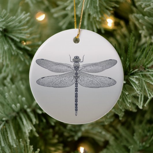 Memorial Dragonfly Ornamed with Quote Keramisch Ornament (Boom)