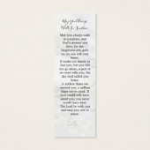 Memorial Elegant 3 Foto Funeral Prayer Bladwijzer Mini Visitekaartjes (Achterkant)