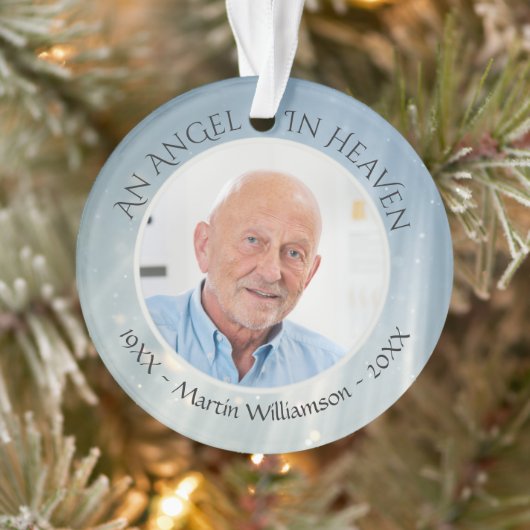 Memorial Elegant ANGEL in HEAVEN Photo Keepslag Ornament (Boom)