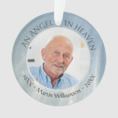 Memorial Elegant ANGEL in HEAVEN Photo Keepslag Ornament (voorkant)