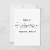 Memorial Elegant Photo Collage Sympathie Funeral Bedankkaart (Achterkant)