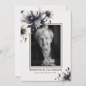 Memorial elegante foto viering van het leven kaart (Voorkant)