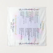 Memorial Epitaph Poem Waterverf Wandkleed (Voorkant (horizontaal))