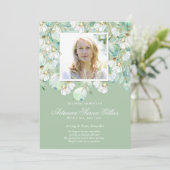 Memorial Eucalyptus Foto Begrafenis Dank u kaart (Staand voorkant)