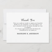 Memorial Eucalyptus Fotosympathie begrafenis Bedankkaart (Achterkant)