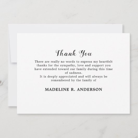 Memorial Eucalyptus Fotosympathie begrafenis Bedankkaart (Achterkant)