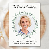 Memorial Eucalyptus Fotosympathie begrafenis Bedankkaart