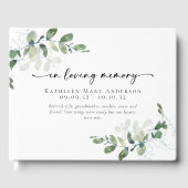 Memorial Eucalyptus Waterverf Gastenboek (Voorkant)