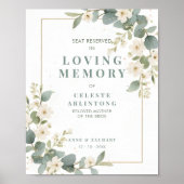 Memorial Exquisite Flowers & Eucalyptus Wedding  Poster (Voorkant)